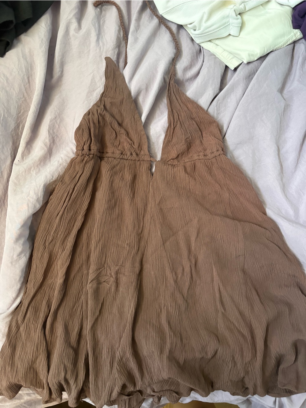 Garage Brown Mini Dress